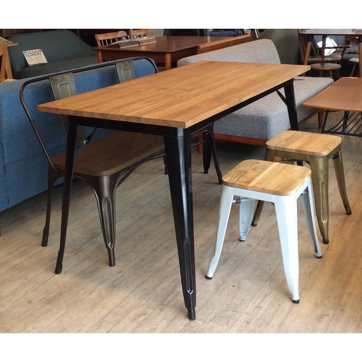 【同色２脚セット】スツールT3503-18M【送料無料】グレー [3]