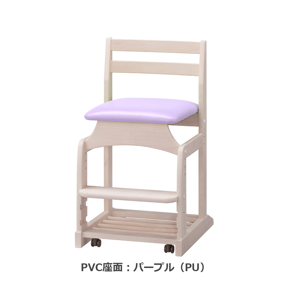 hotta woody（堀田木工所）デスクチェア「ダックチェア No.8」アルダー材WH(ホワイト)色 PVC張り 全4色 [5]