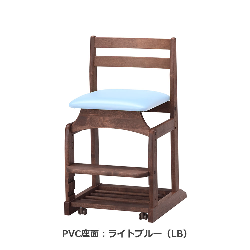 hotta woody（堀田木工所）デスクチェア「ダックチェア No.8」アルダー材WN(ウォールナット)色 PVC張り 全4色 [4]