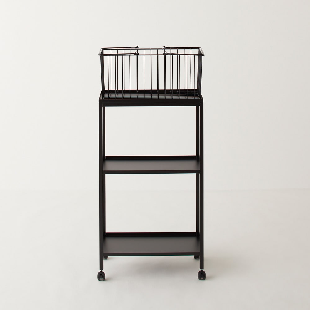 Nifa/ニファ お風呂サイドワゴン 3段 カゴ1個付き [3]