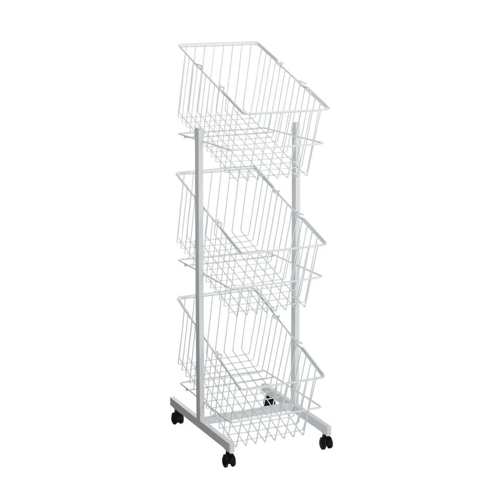 Nifa/ニファ お風呂サイドワゴン 3段 カゴ3個付き [3]