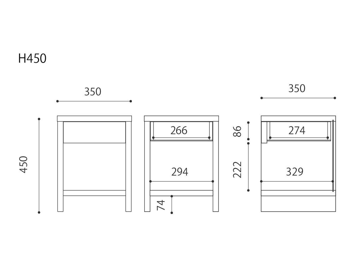 MORELESS NIGHT TABLE / モアレス ナイトテーブル [2]