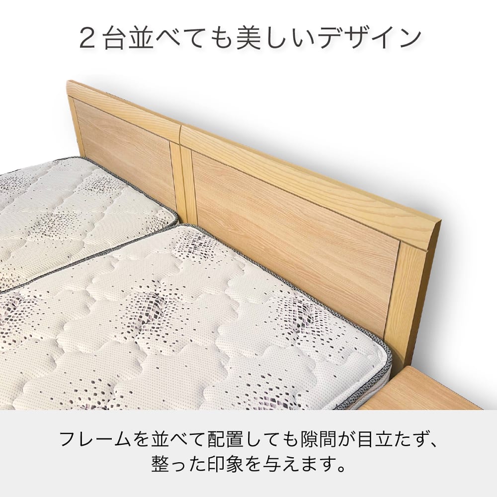 ［シモンズ］　ダブルベッドフレーム　シエラ　フラット　引出付　ホワイト　※マットレス別売 [3]