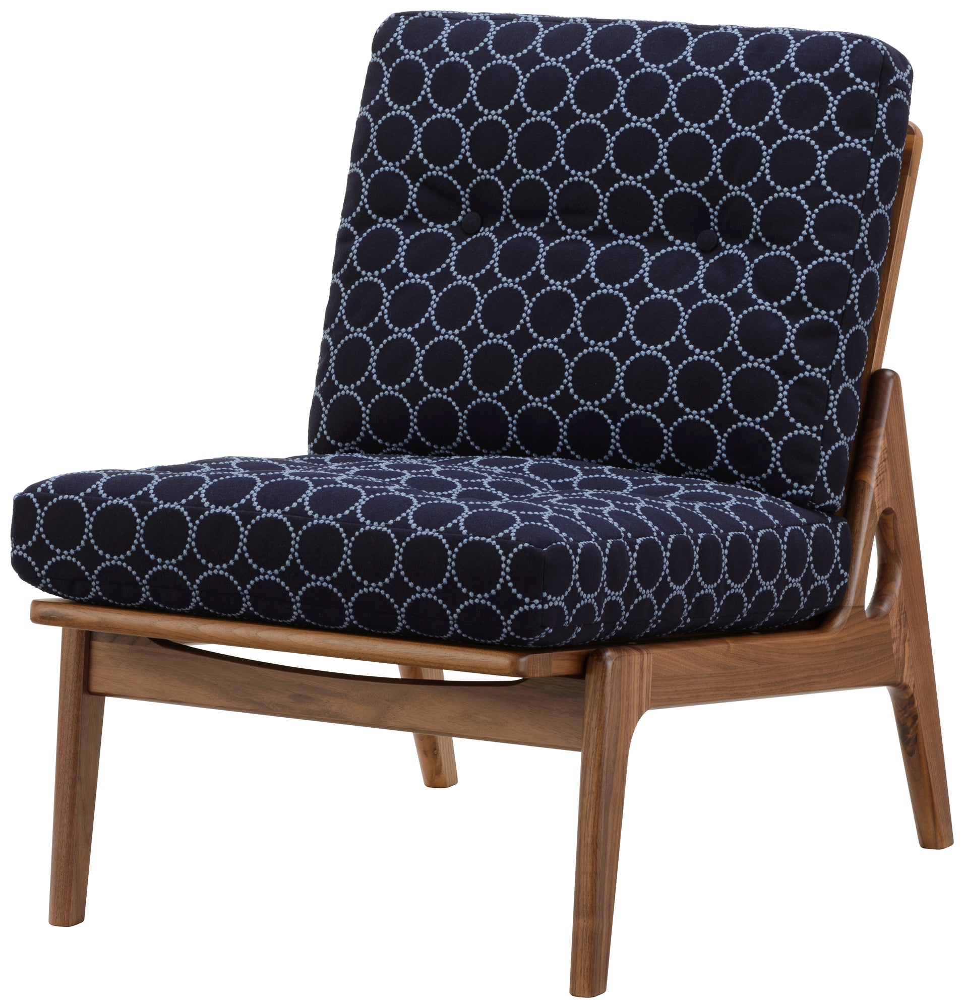 マルニ60 maruni60 ウォルナット 肘無し アームレスチェア 1シーター 1人掛け シングル ソファ 布地 ミナペルホネン タンバリン M-06 [4]