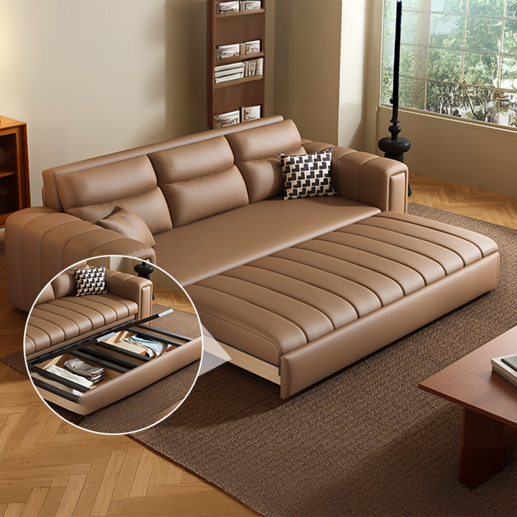 ソファベッド 1人掛け 2人掛け 3人掛け 北欧 おしゃれ 収納付き エアレザー hyt-3785 [2]