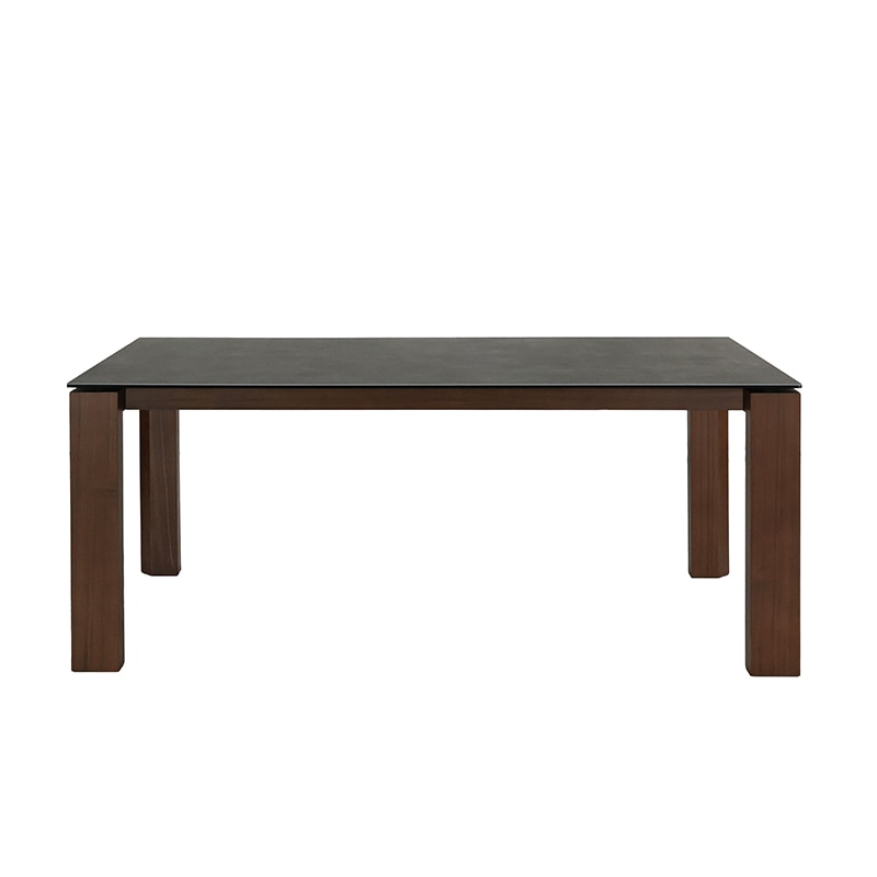 セラミックテーブル VEINWOOD TOP BK+脚 VEINWOOD2 FRAME WN【大型商品配送】 [3]