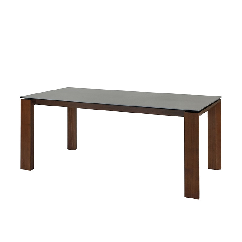 セラミックテーブル VEINWOOD TOP LGY+脚 VEINWOOD2 FRAME WN【大型商品配送】 [2]