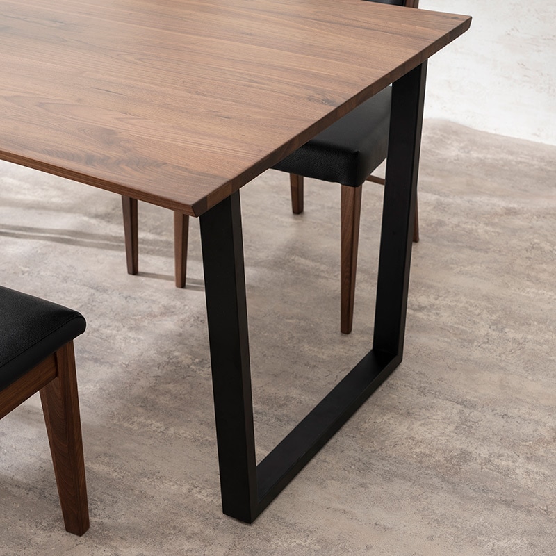 ダイニングテーブル（if NEST）FENIX2 165~200TOP WN + 脚 SAMANTHA NEO アイアンTR BK【大型商品配送】 [5]