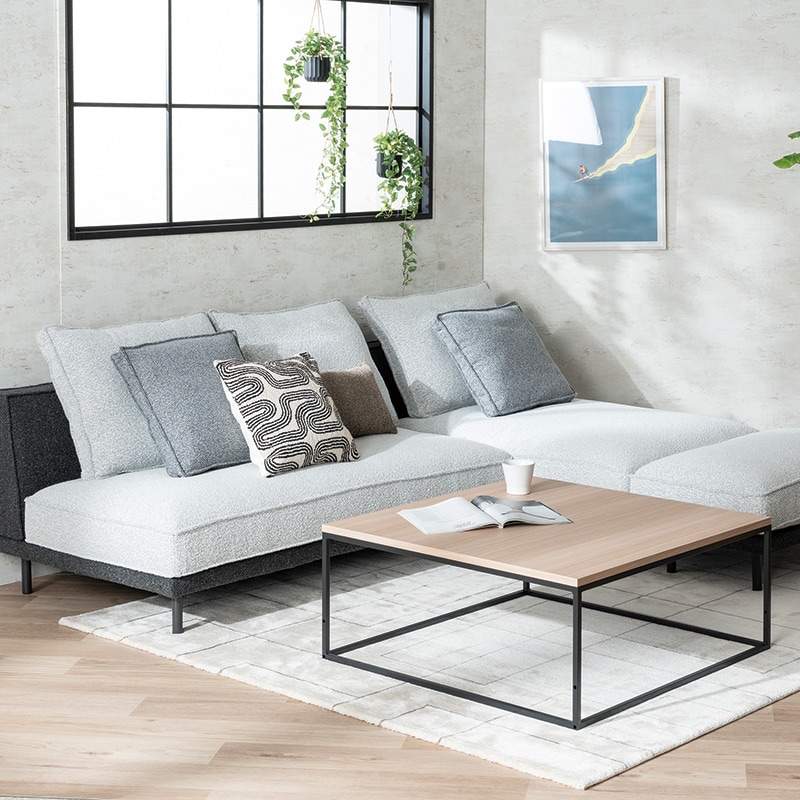 ソファセット アームレス2P TILA 20223B0＋アームレスシェーズ20223E0 CAKO-12BK/03WH/06GY【大型商品配送】※スツールはオプションです。 [4]