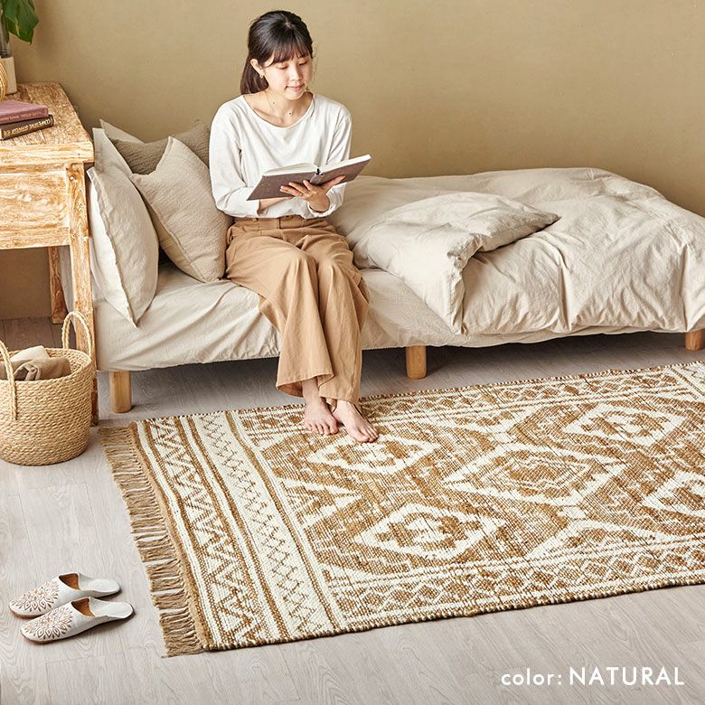 じゅうたん モロッカン モロッコ 柄もの 柄あり 刺繍 風 1.5帖 [2]