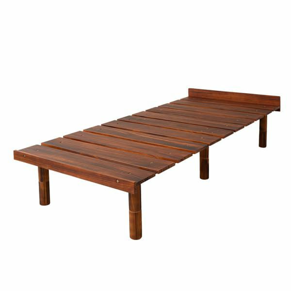 【OSMOS】 高さが変えられる 天然木 すのこ ベッド デイベッド エクストラベッド 80×185cm 調湿 高通気 湿気対策 カビ対策 セミシングルショートサイズ [5]