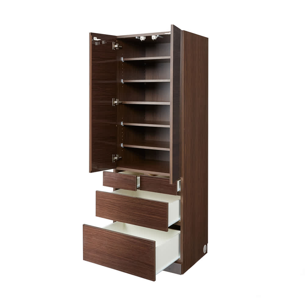 リビングワードローブ 棚チェストタイプ 幅60cm奥行56cm高さ180cm [5]