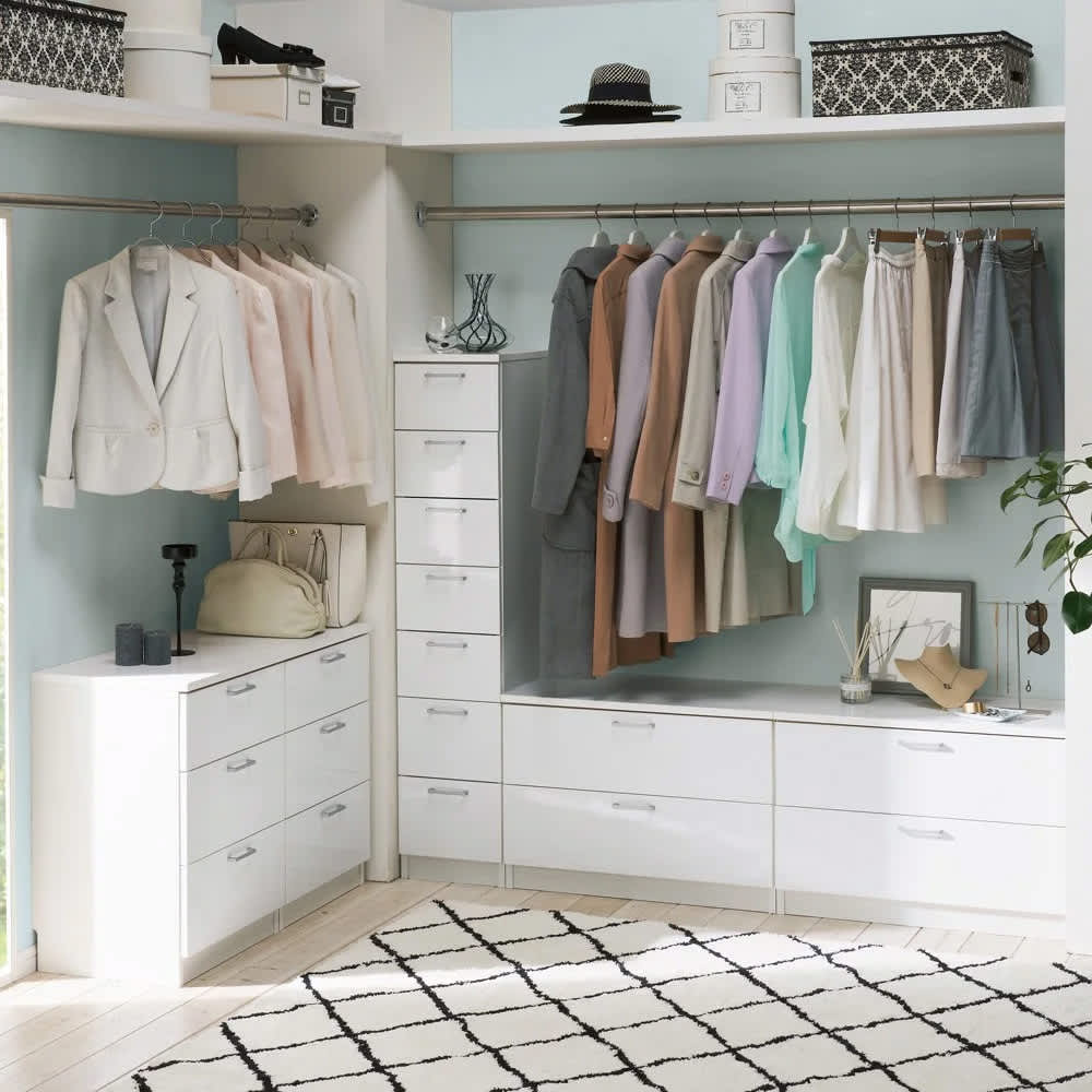 【日本製】色は5色展開！幅が1cm単位でオーダーできるサイズオーダーチェスト 6段（高さ126cm）・奥行35cm・幅25〜80cm [4]