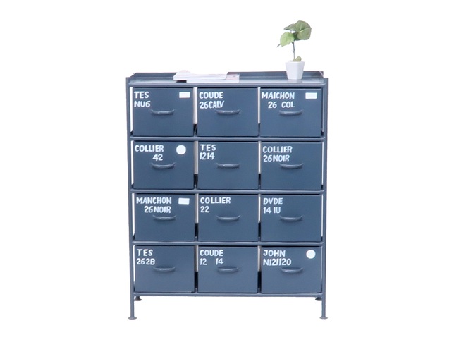 縦型12杯引出チェスト MSG GY(タテガタジュウニハイヒキダシチェスト) / イエノワ(ienowa)