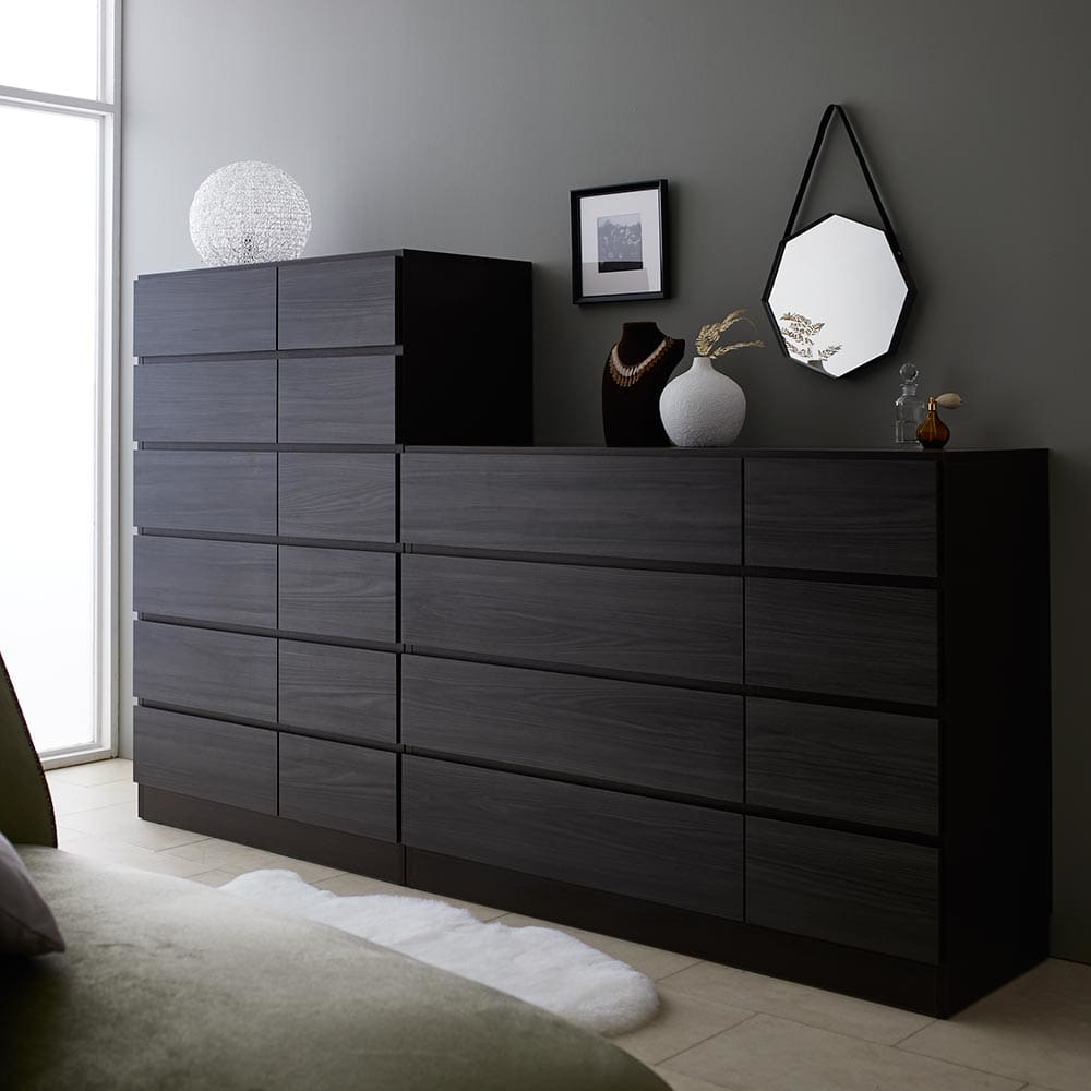 Ruska/ルスカ 多段引き出しチェスト 幅90cm・6段（高さ130cm）