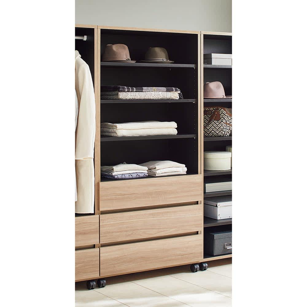 Gir/ジアー 移動式クローゼット 棚＆引き出しタイプ