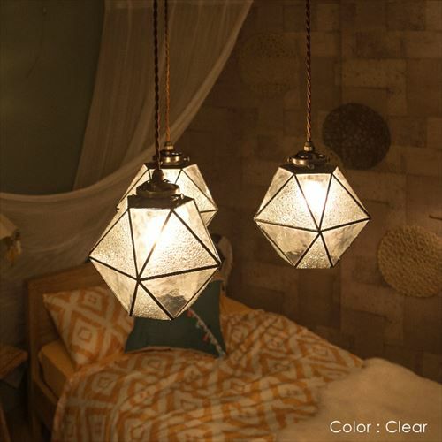 照明 ガラスシェード レトロ アンティーク風 モロッコ風 [3]