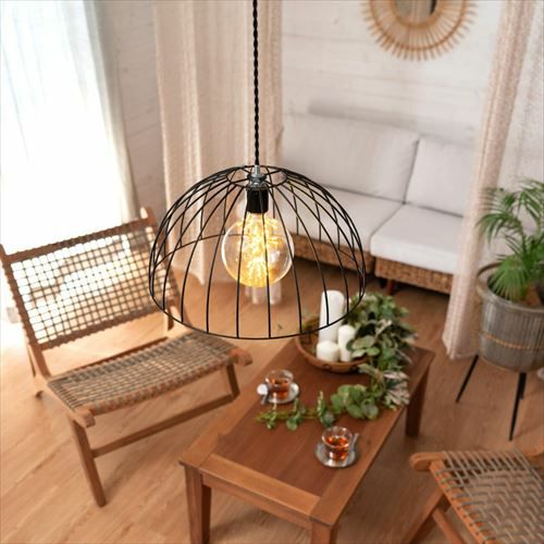 ワイヤー ランプシェード ペンダントランプ アジアン モダン [3]