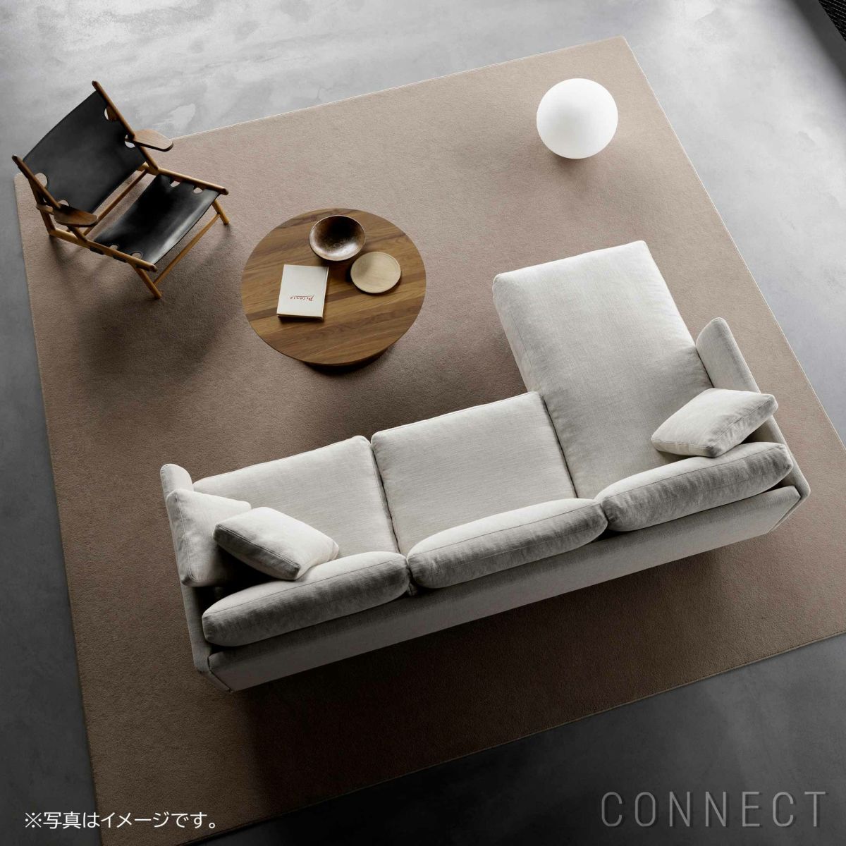 【リビングキャンペーンpt10倍】FREDERICIA（フレデリシア） / Calmo Chaise Sofa（カルモシェーズソファ） / Model 5625 / 3シーター / メタルブラックベース / Sunniva 717（スニバ） [4]