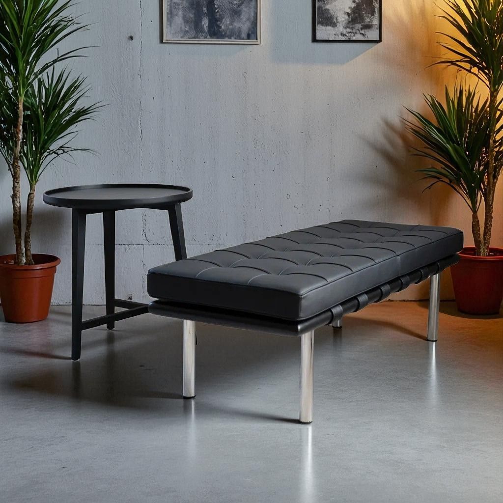 Barcelona Bench 2Seats M-size Black (Black Wood) / バルセロナベンチ 2シート Mサイズ ブラック （ブラックウッド） ミース・ファン・デル・ローエ [2]