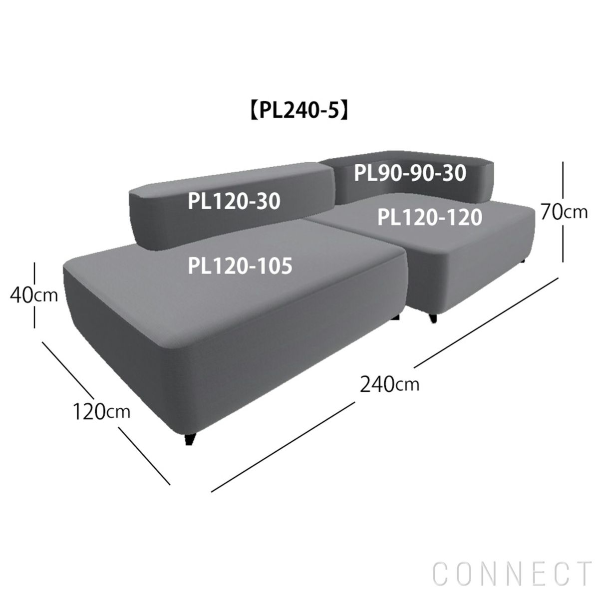 【リビングキャンペーンpt10倍】FRITZ HANSEN（フリッツ・ハンセン） / ALPHABET SOFA（アルファベットソファ） / PL240-5 / REMIX / W2400 [3]