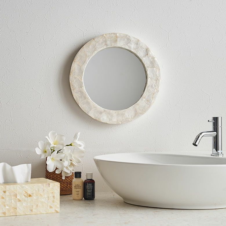 天然のカピスシェルを贅沢に使ったラウンドミラー [4]