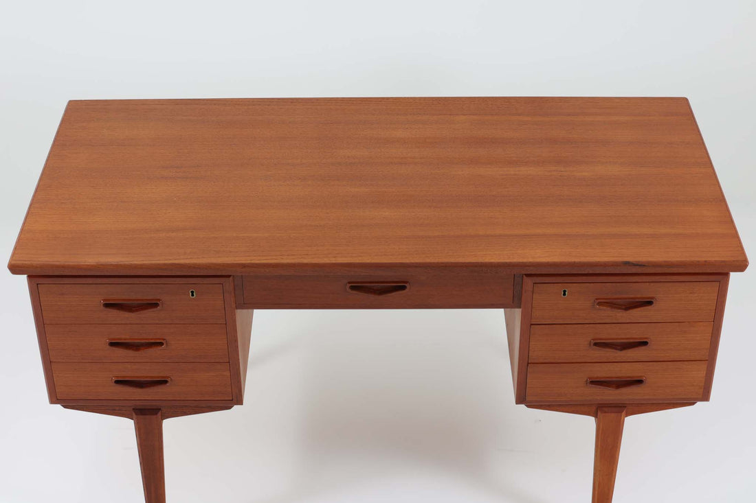 デンマーク製　両袖デスク　チーク材　北欧家具ビンテージ/DK16174 [2]