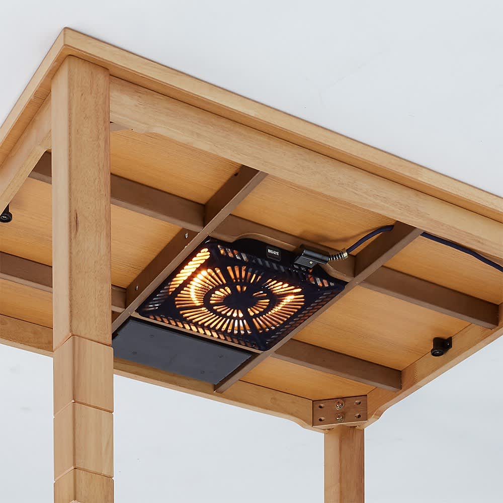 天然木ダイニングこたつテーブル 80×80cm【正方形】 [3]