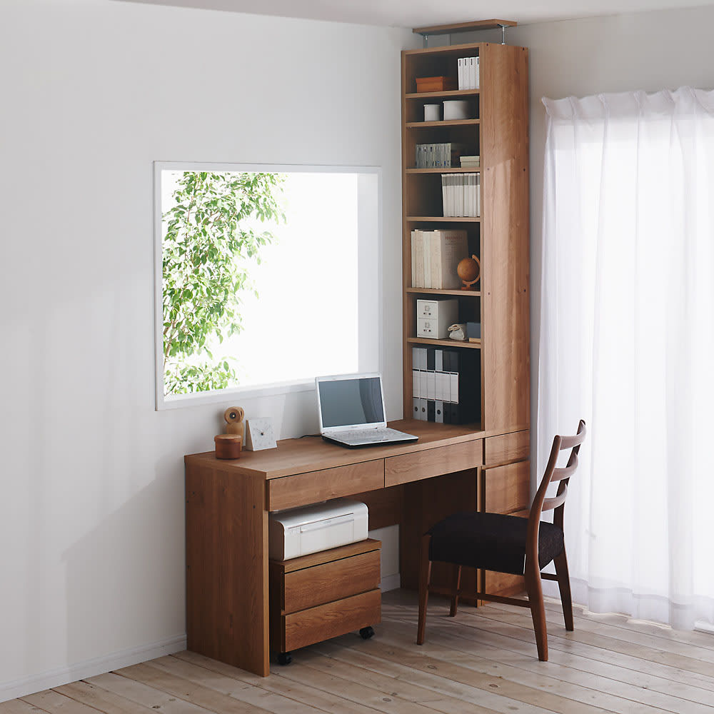 天然木調 配線すっきりデスクシリーズ デスク・幅90奥行45cm