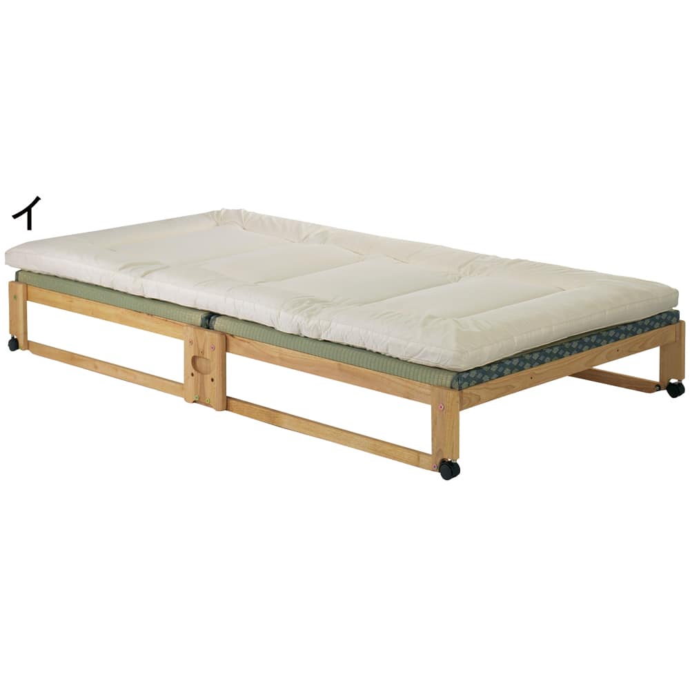 畳空間を簡単に演出できる折りたたみベッド ハイタイプ（棚なし） [3]