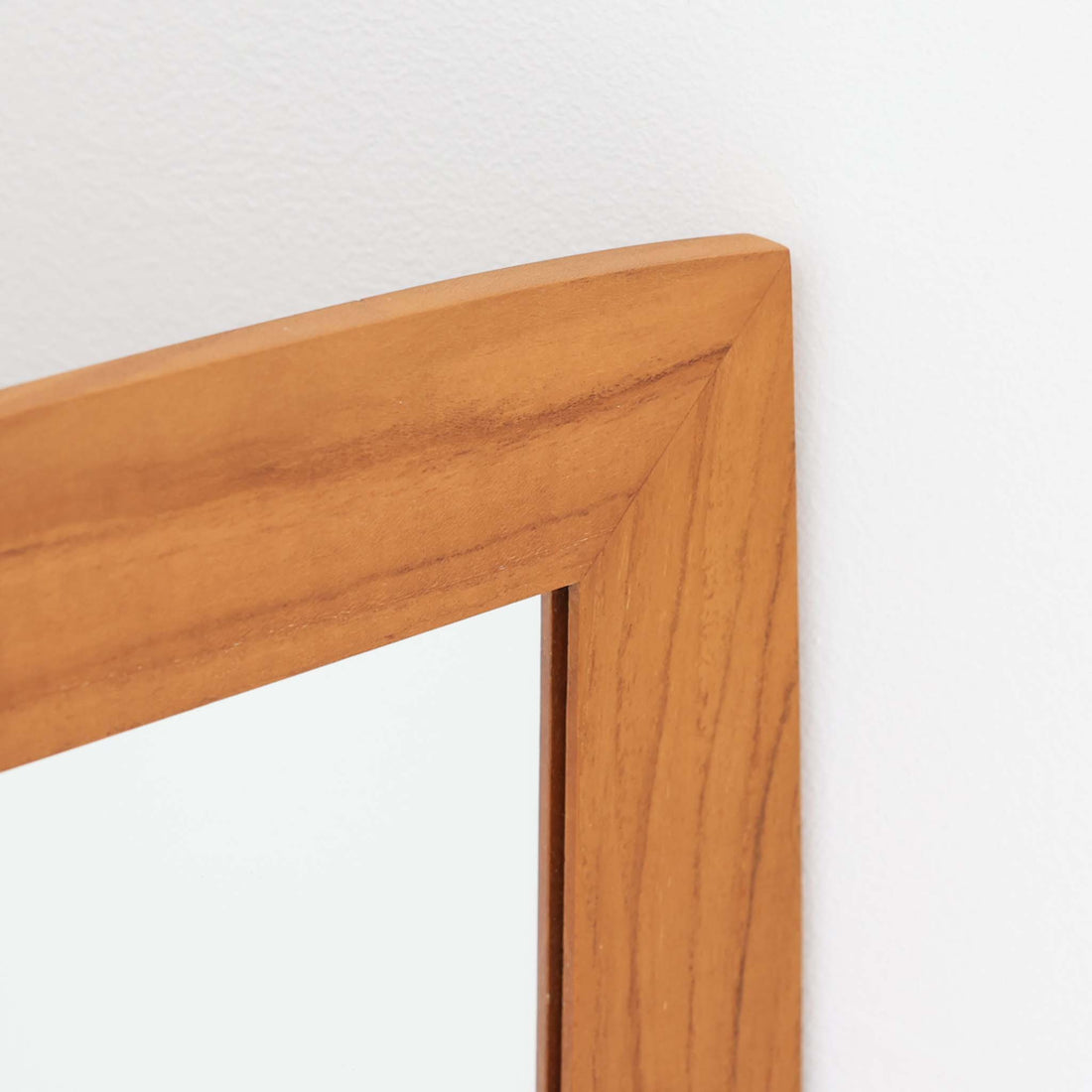 壁掛け/立掛けミラー チーク 高さ90cm デンマーク製 北欧ビンテージ家具/DK18053 [1]