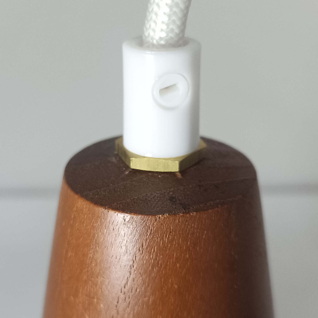 ペンダントライト ガラス×チーク 直径13cm デンマーク製 北欧ビンテージ照明/DK18682 [3]