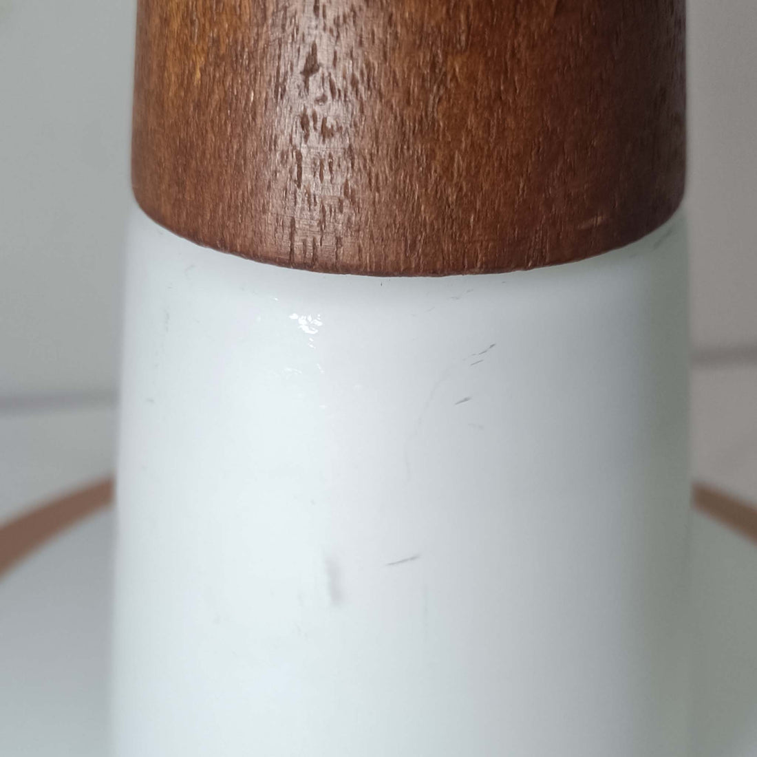 ペンダントライト ガラス×チーク×アルミ 直径25cm デンマーク製 北欧ビンテージ照明/DK18652 [4]