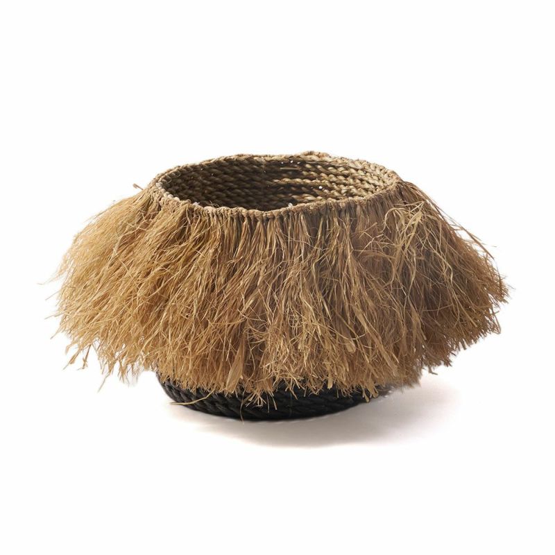 プランターカバー スリッパ収納 荷物入れ ハンドメイド 衣類 洗濯物 おもちゃ 小物 カゴ 籠 かご 店舗 カフェ レストラン サロン スパ ホテル 天然素材  アジアンリゾート プレゼント [2]