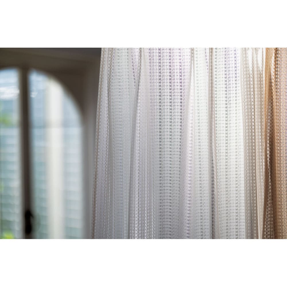 煌めくストライプレースカーテン [3]