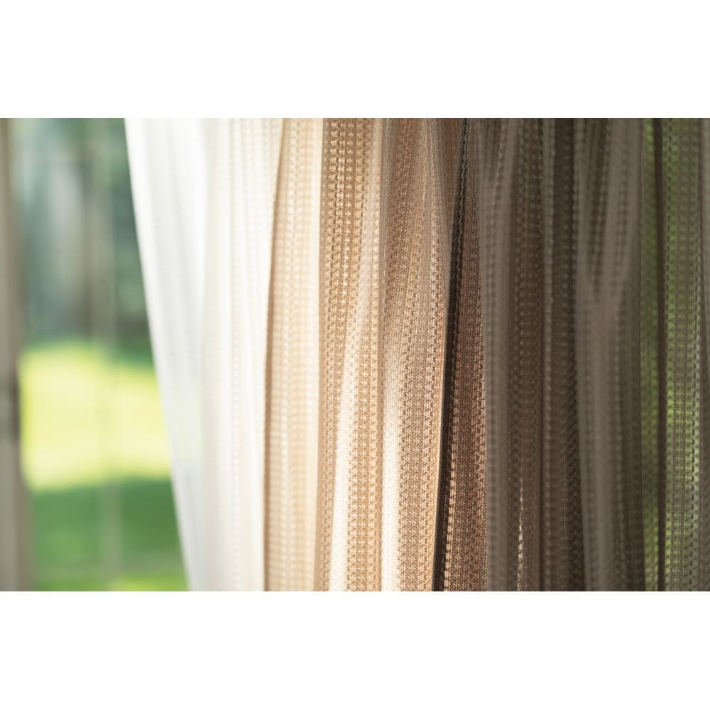 煌めくストライプレースカーテン [4]