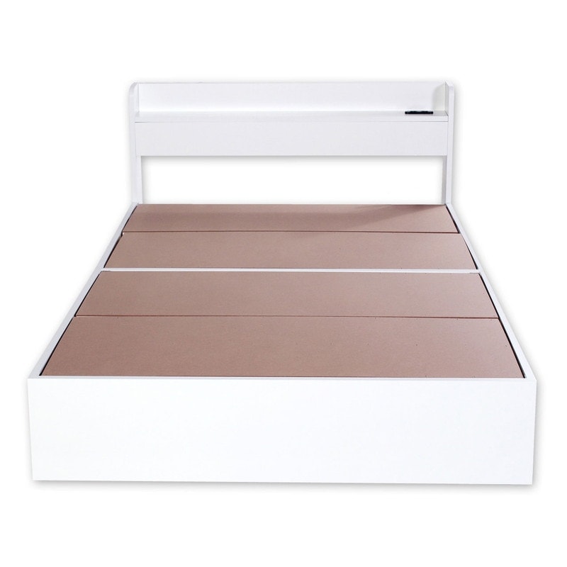 ヘッドボード付き 引出し収納ベッド/ラテ【Latte】 [2]