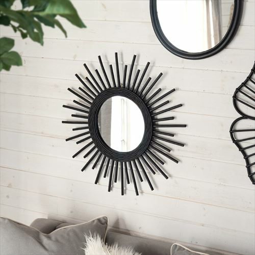 壁掛鏡 鏡 壁掛け式 吊り下げ ミラー デザインミラー 化粧鏡 [3]