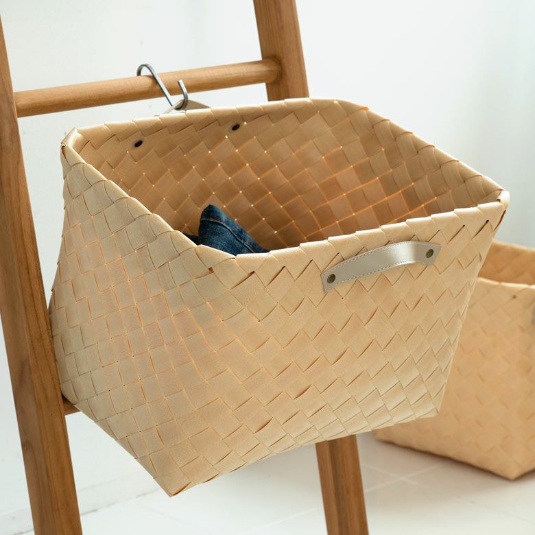 かごバスケット 荷物入れ 収納ケース マガジンラック アジアン [4]