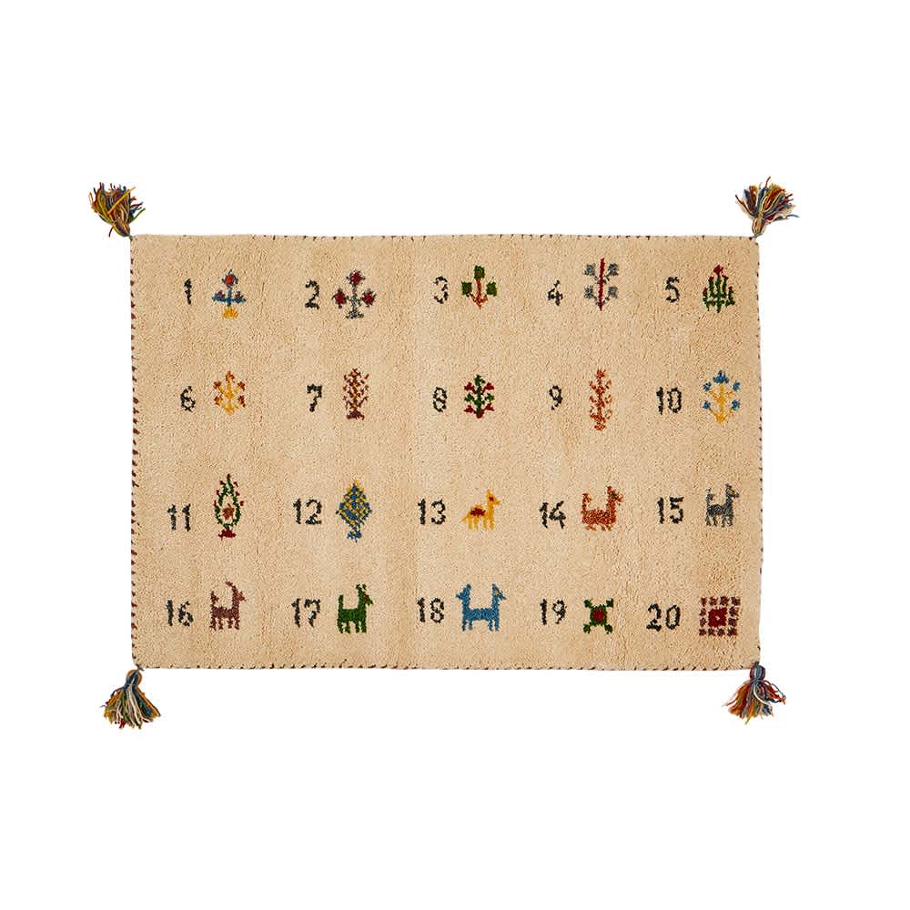 Gabbeh/ギャッベ インド製マット 約45cm×75cm [5]