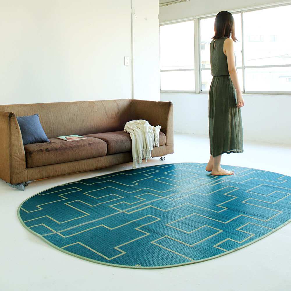 OTO（オト）国産い草ラグ　【Ｌ　約190×190cm】 [4]