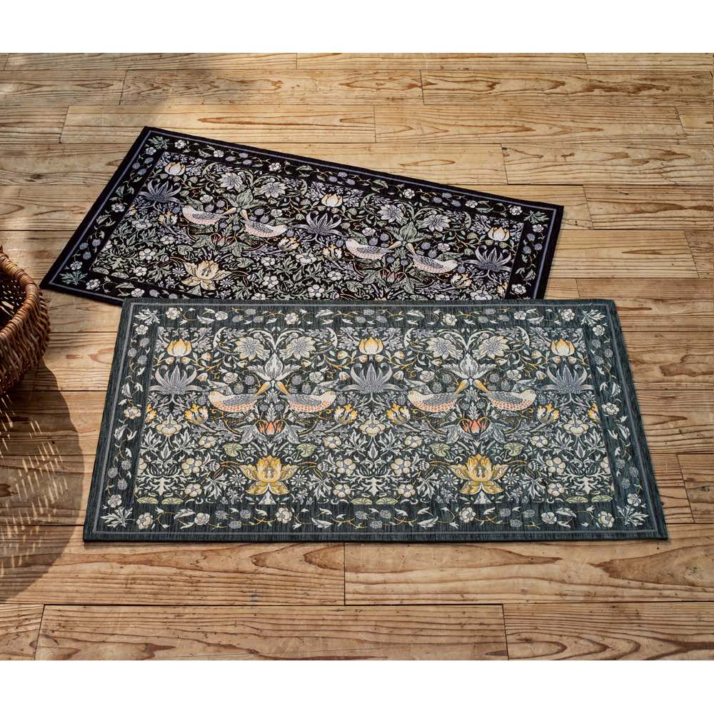 ベルギー製モリスデザインスタジオ ゴブラン織マット〈いちご泥棒〉 [5]