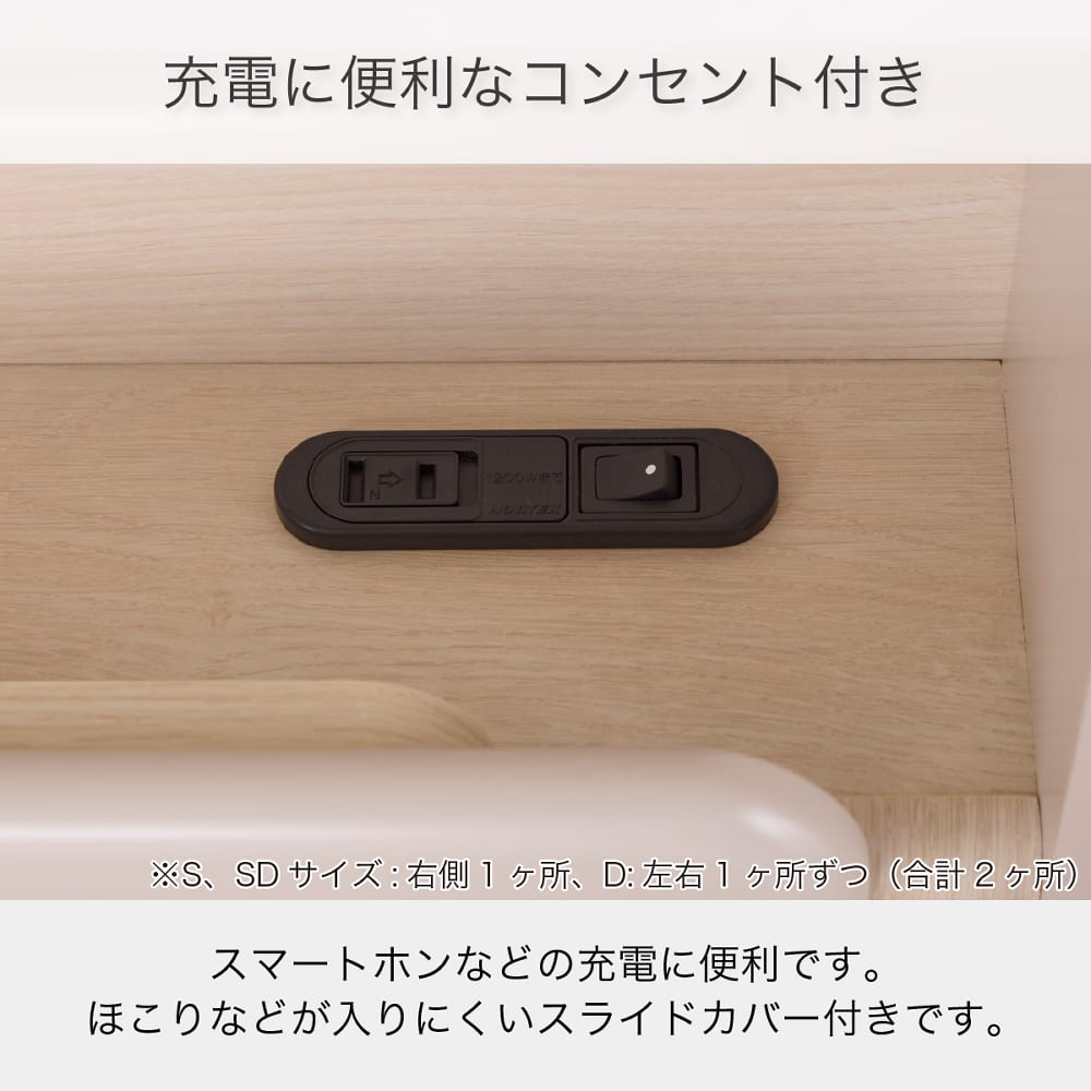 シングルフレーム　ドレース　フットＢＯＸ　ホワイト※マットレス別売 [1]