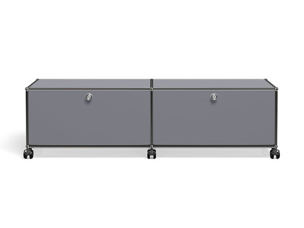 USM Haller  TV Board / USMハラー テレビボード  W / D / H：1523 / 373 / 430mm  ドロップダウンドア × 2、キャスター付き [5]