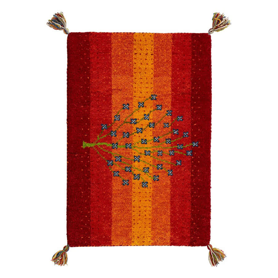 Gabbeh/ギャッベ インド製マット 約45cm×75cm [3]