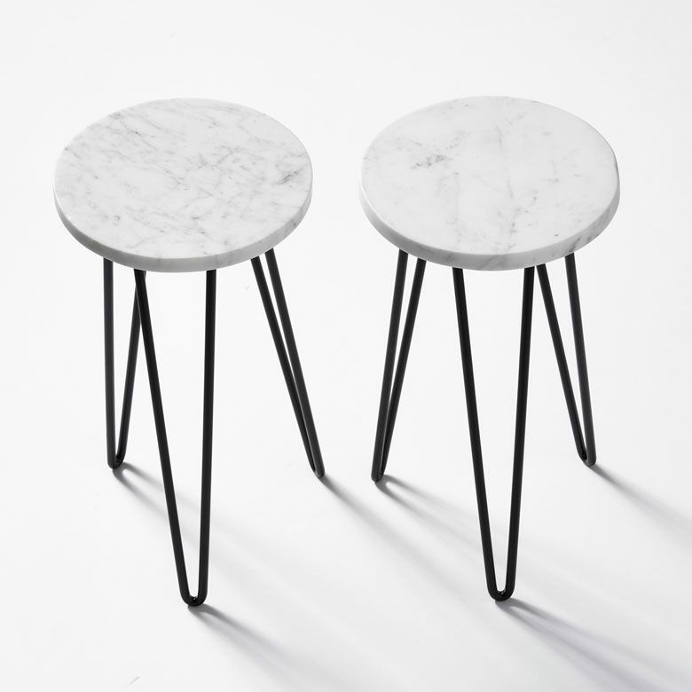 大理石 マーブル コーヒーテーブル 丸テーブル ベッドサイド [4]