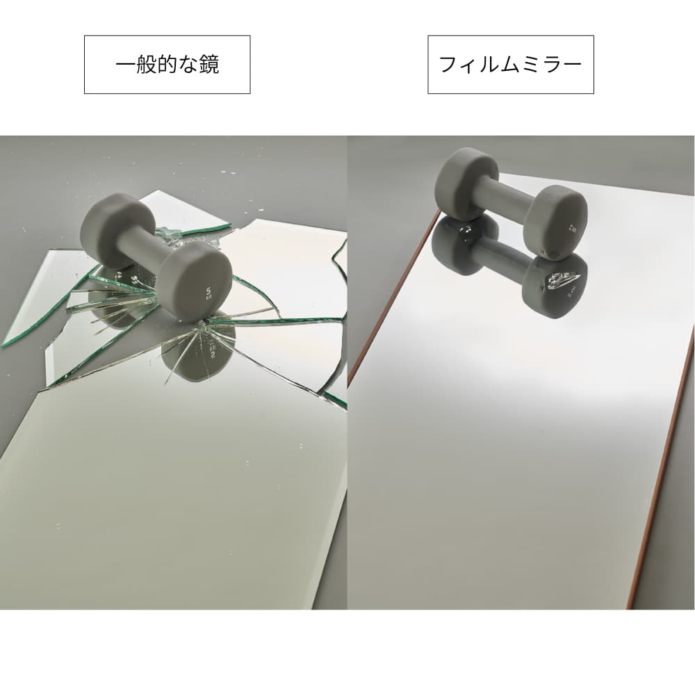 【サイズオーダー】割れない軽量フィルムミラー幅72〜80cm［細枠フレーム］ [2]