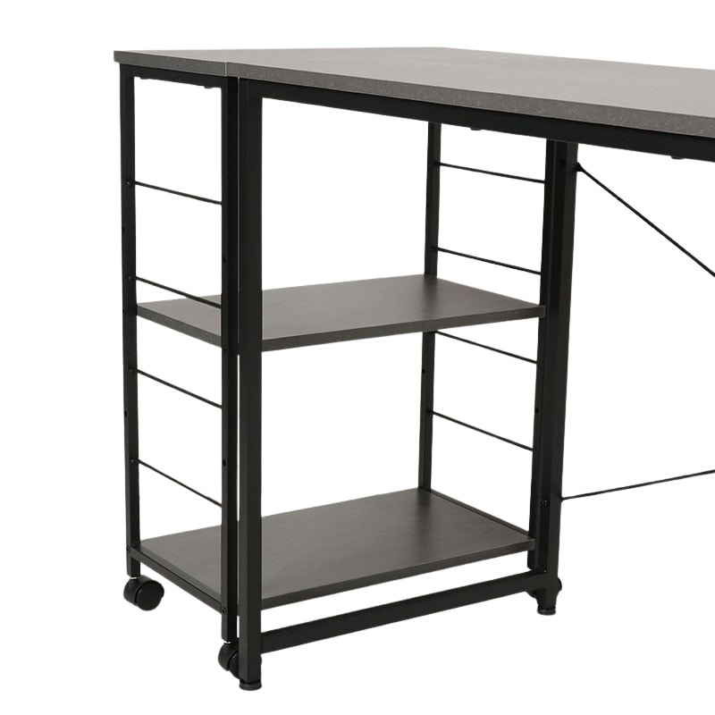 デスク2点セット IF ラピス11050 机 ワゴン SW石目調【お客様組立商品】 [4]