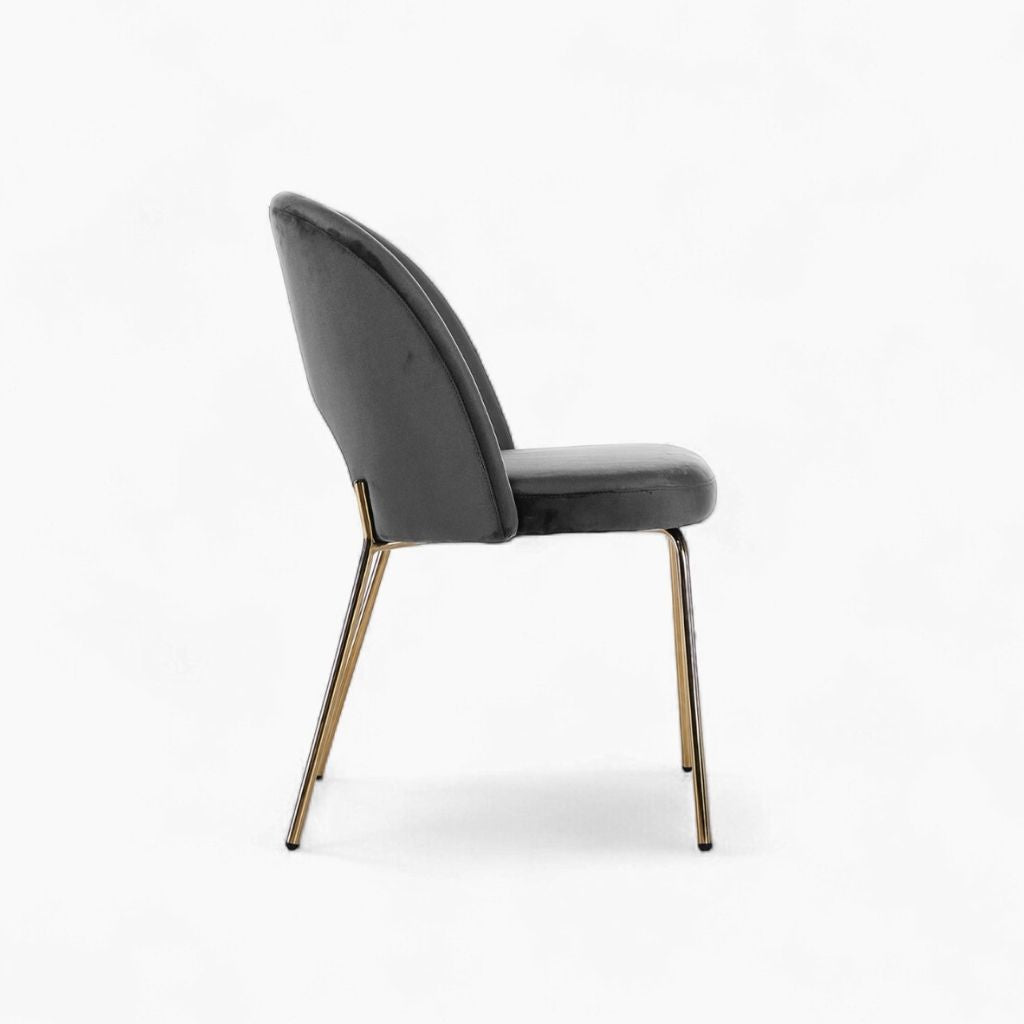 Petal Dining Chair (Gold Frame) Dark Gray / ペタルダイニングチェア（ゴールドフレーム） ダークグレー色 [3]