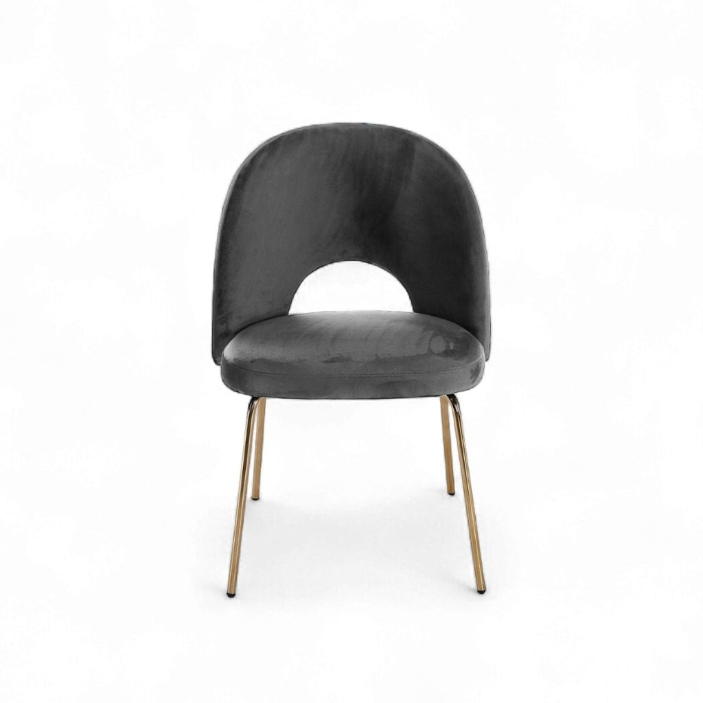 Petal Dining Chair (Gold Frame) Dark Gray / ペタルダイニングチェア（ゴールドフレーム） ダークグレー色 [5]